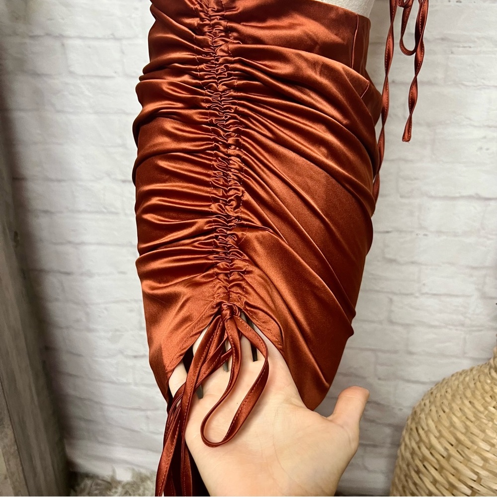 Copper Silk Dress - image 6